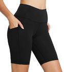 Tight Athletic Workout Shorts , Womens Compression Leggings High Rise