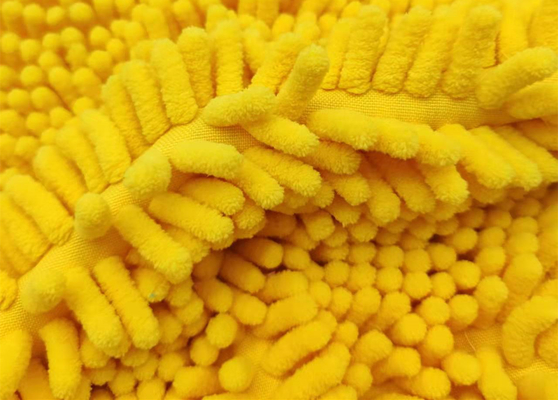 1 Cm Cleaning Dyed Twist Pile Chenille Microfiber Fabric 100% Polyester